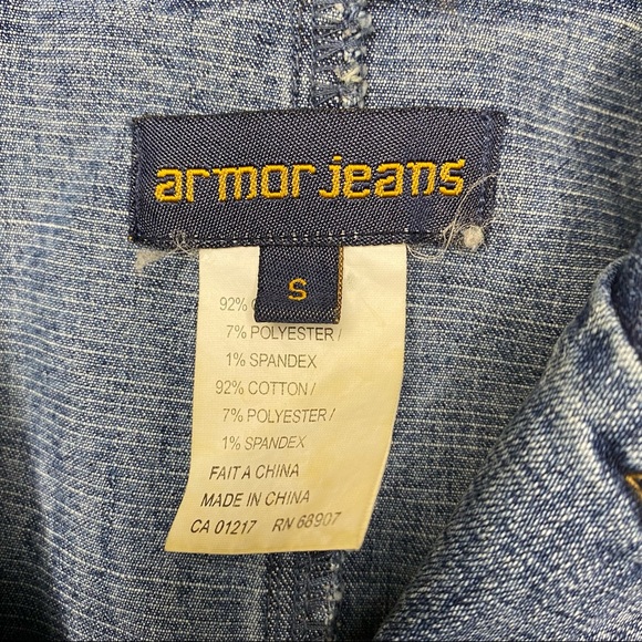 Vintage Y2K Armor Denim 1 piece Jumpsuit Flared Belted Hippiecore Women’s Small - Picture 5 of 14